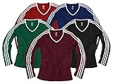 Adidas Ladies 3-stripe Long Sleeve Athletic Tee