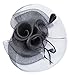Feather Fabric Flower Fascinator Hair Clip Hat (BLACK)