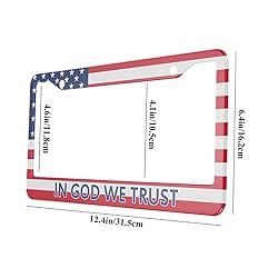 oFloral in God We Trust Aluminum Alloy License