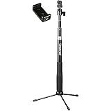 Smatree Q3 Telescoping Selfie Stick with Tripod Stand for GoPro Hero Fusion/6/5/4/3+/3/2/1/Session Cameras, Ricoh Theta S/V, M15 Cameras, Compact Cameras and Cell Phones