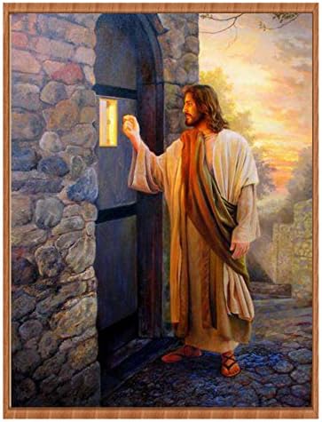 uniqueaur Jesus Knocks on the Door Diamond Painting, 5D DIY Full Resin Diamond Painting Embroidery Cross Stitch Craft Home Decor Art
