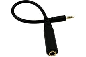 zdyCGTime CGTime Golden Plated 3.5mm Mono 1/8 inch Audio Male to 6.35mm 1/4 inch Female Jack Converter Cable Cord Adapter (25