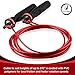 Ballistyx Jump Rope With Adjustable Speed Cable & Contoured Ball Bearing Handles - Best For Exercising, Boxing & MMA, Home Fitness & Sports Training (RED)