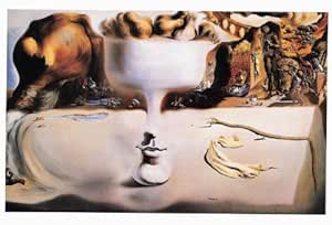 Apparition of face and fruit dish on a beach essay 08 picture