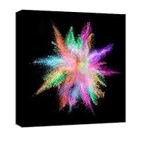 Canvas Wall Art Colorful Powder Canvas Prints Home Artwork Decoration for Living Room,Bedroom - 12x12 inches