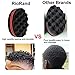 RioRand Hair Twist Sponge Magic Barber Sponge Ultra Small Wave Hair Brush Styling Tool For Dreads Afro Locks Twists Curl Coil (2 Packs) (Red)