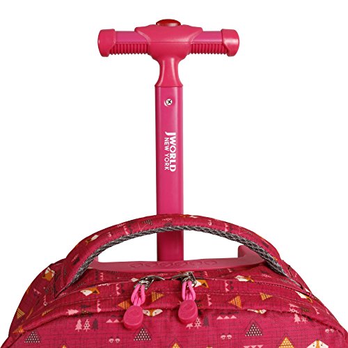 J World New York Sunrise Rolling Backpack Backpack, FOX