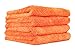 The Rag Company (4-Pack 16 in. x 16 in. Eagle EDGELESS 500 Professional Korean 70/30 Super Plush 500gsm Microfiber Detailing Towels (16x16, Orange) primary