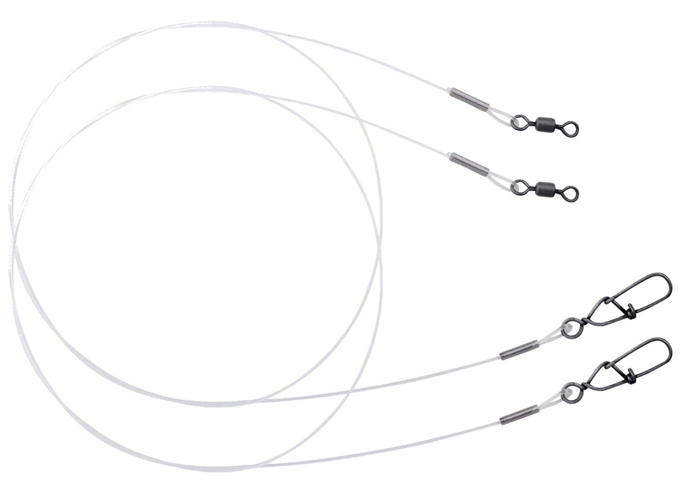 Spro Matt Black Leader Fluoro - 2 Fluorocarbon Spin Leaders for Spin Fishing, Spin Leader for Spin Fishing, 25cm / 0.45mm / 15kg - 33lb