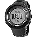 Suunto Ambit3 Sport Black (HR) Digital Display Quartz Watch, Black Elastomer Band, Round 50mm Case