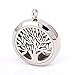 Tree of Life Aromatherapy Essential Oil Diffuser Necklace Locket Pendant Jewelry with 24