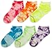 Gold Toe Big Girls' 6 Pack Liner Sock, Assorted Tie-Dye, Medium