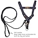 Juxcity Adjustable Dog Leash Harness Duty Denim Vest Collar Set for Small Medium Dog (4.6FT)