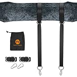 Matt's Depot Tree Swing Hanging Kit Straps - Set of 2 5ft Long Straps with 2 Safe Lock Carabiners - Extra Strong Hold 2000lbs - Easy Installation for Swings and Hammocks