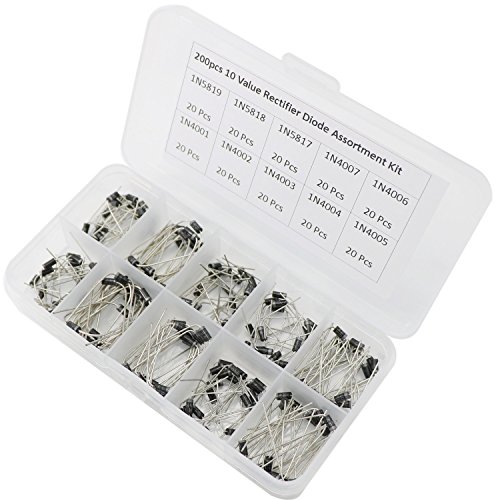 200 Pcs 10 Value Rectifier Diode 1N4001~1N5819 Zener Diode Assortment Kit - Thumbnail 3