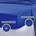 500 Thread Count Queen Sheet Sets - (4pc, Real Blue) - Long Staple Cotton With Woven Damask Stripe - Premium Quality and Deep Pocket Satin Bedsheets, Fits Upto Mattress 18'' Deep Pocket