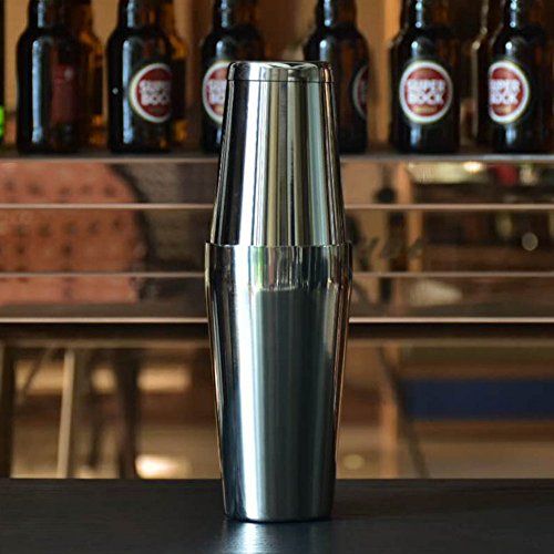LANZON Boston Cocktail-Shaker: 2-teiliger Edelstahl Boston-Shaker Set, 500ml + 750ml Cocktailshaker Barset für alle Professionelle Barkeeper und Zuhause Cocktail Liebhaber – Bild 6
