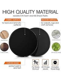 Mini bandas de entrenamiento de resistencia y deslizamiento de núcleo: trabillas de ejercicio con discos deslizantes para alfombras y suelos duros, hogar, entrenamiento, pilates, yoga, rehabilitación, playa, terapia física con bolsa de transporte