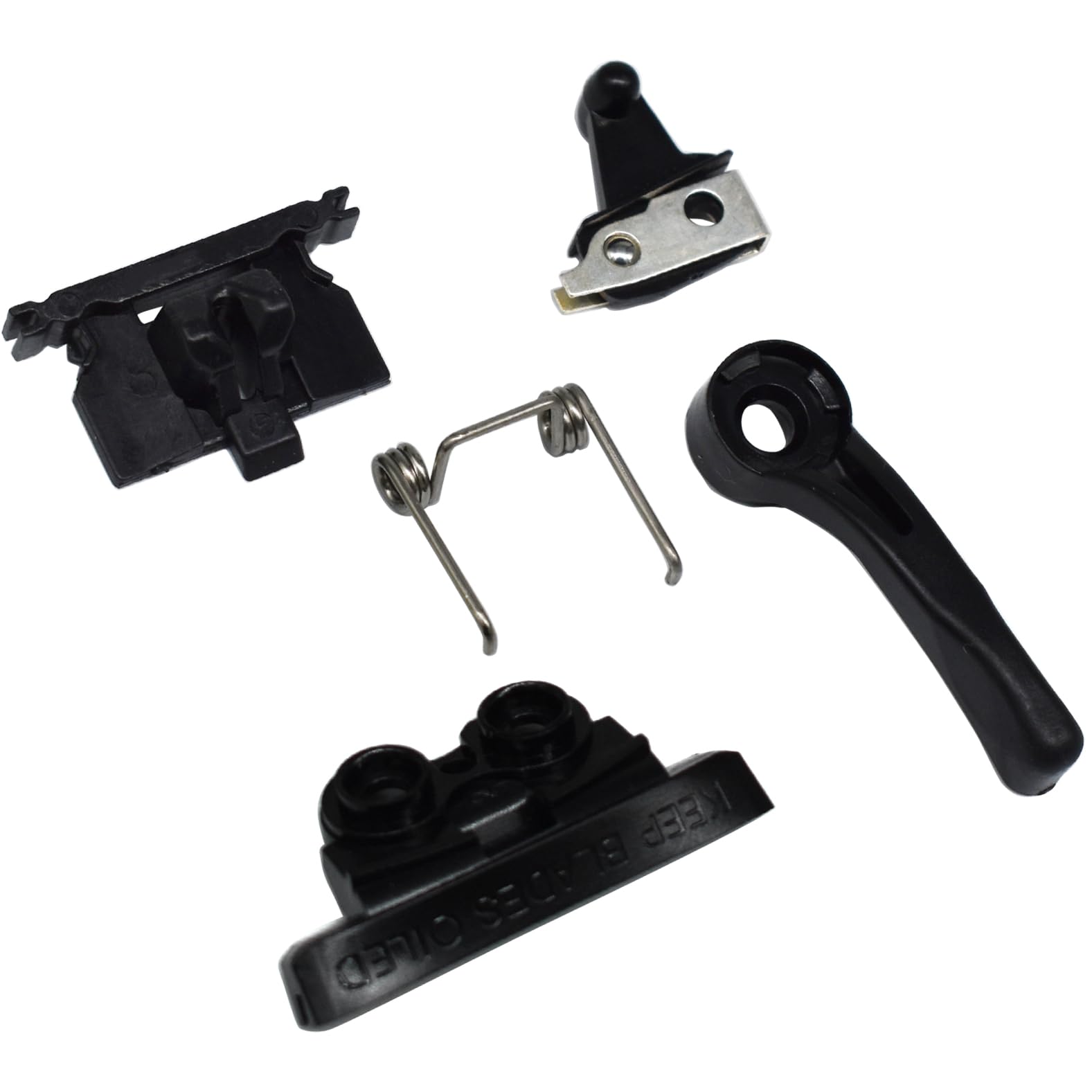 Professional Hair Clipper Accessories Repairing Parts, Adjusting Lever, Latch Plate, Switch Button, Spring Tension, Cam Follower Compatible with Wahl Magic Clip 8148 8591 8504 1919 (Black)