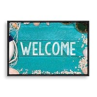 Framed Canvas Wall Art Welcome Canvas Prints Home Artwork Decoration for Living Room,Bedroom - 16x24 inches