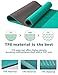 YAWHO Yoga Mat Fitness Mat Eco Friendly Material SGS Certified Ingredients TPE Specifications 72” x 26” Thickness 1/4-Inch Non-Slip Extra Large Yoga Mat with Carry Bag (Cyan)thumb 2