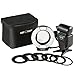 K&F Concept KF-150 I-TTL Macro Ring Light Flashs LCD Display and Wireless Slave Function Speedlite with 6pcs Adapter Rings Compatible with Nikon DSLR Cameras