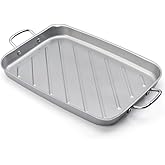 Grill Pan for Outdoor Grill - 11”x15'' Grill Pan BBQ Grill Topper With Handles Grill Trays For Grilling Barbecue Tray