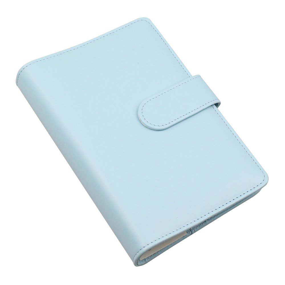A6 PU Leather Notebook Cover,Refillable 6 Round Ring Binder Cover for A6 Filler Paper,Travel