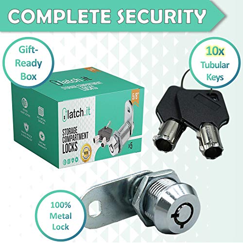 LATCH.IT 11/8” RV Storage Locks 5Pack RV Compartment Locks