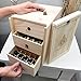 Wooden Storage Case with Handle. Holds 75 Bottles & Roller Balls. 3 Tier Space Saver