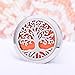 Tornado Tree of Life Car Air Freshener Aromatherapy Essential Oil Diffuser 316 Stainless Steel Hollow Locket with Vent Clip 12 Refill Pads