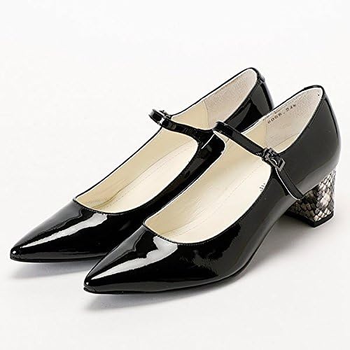 Amazon ジルスチュアート シュー シューズ Jillstuart Shoe ポインテッドトゥストラップパンプス ブラックエナメルコンビ 22 5 Jillstuart Shoe ジルスチュアート シュー パンプス