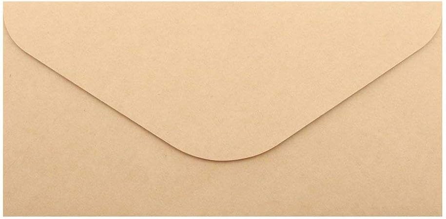 Snowinspring 50pcs Enveloppes En Papier Kraft Pour Faire Part De Mariage 110x220mm Amazon Fr Cuisine Maison