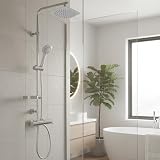 AQUALONA Aquacapri Shower Column Chrome 92x15x16 cm Rainfall Shower Head view 8