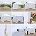 CROWN SHADES 10x10 Pop up Canopy Instant Commercial Canopy with 3 Removable Zipper End Sidewalls with Windows and one with a Center Door, Plus Wheeled Storage Bag, White