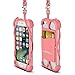 2 in 1 Cell Phone Lanyard Strap Case, Universal Smartphone Neck Laniard Shockproof Cover with ID Card Holder Necklace Tether for iPhone 4 5 6 6s 7 Plus SE IPod Touch Samsung Galaxy S6 S7 S8 LG HTC