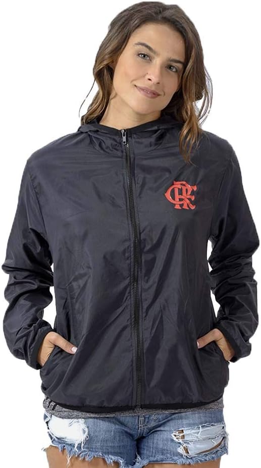 casaco flamengo feminino corta vento force braziline