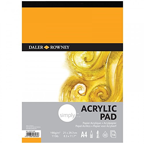 Daler Rowney Einfach 115lb Acrlic Pad A4 at Amazon