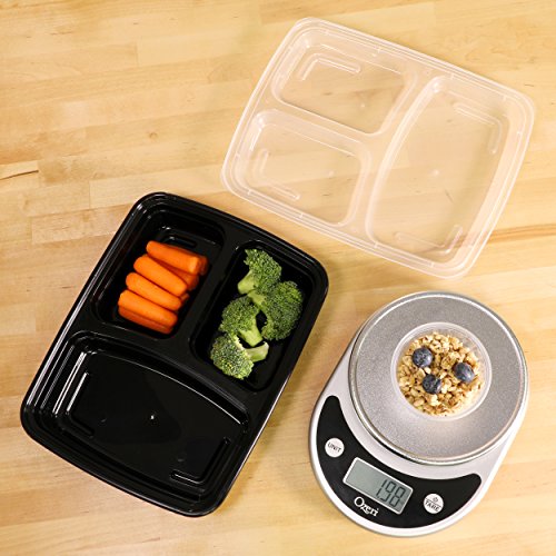 Freshware Meal Prep Containers [150 Pack] 3 Compartment with Lids, Food Containers, Lunch Box