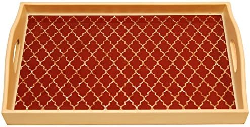 Artista Home Rabat Rectangular Tray, Orange Finish