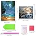 Standie 2 Pack Diamond Painting 5D Full Diamond Embroidery Rhinestone Cross Stitch Arts DIY Decorating Wall Stickers ( Seaside Scenery 45 x 35cm & Moonlight 40 x 30cm ) by