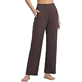 baleaf Women's Wide Leg Travel Stretch Dress Pants Yoga High Waist with Pockets Casual Work Sweatpants