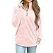 YANG-YI Winter Warm Blouse Womens Long Sleeve Tops Sweatshirt Zipper Fleece Pullover Tops