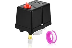 FBANG Air Compressor Pressure Switch Control Valve 110-150 PSI, Vertical 1-way switch, Air Compressure Switch Replacement Parts 110V-240V