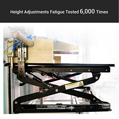 Loctek - Height Adjustable Standing Desk 36" Wide Platform Computer Riser, Height Adjustable Removable Keyboard Tray with Document Holder & USB Port (PL36B) - Thumbnail 6