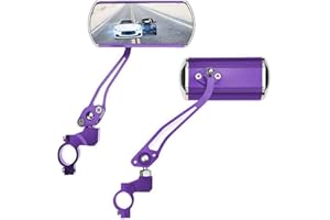 NAKAZAWA Bike Mirrors Handlebar Rearview Mirror, Bicycle Mirrors for Handlebars 2 pack, Bike Mirrors for Handlebar for Electric Bike, Mountain Bike, and Fixed Gear Bike (purple)