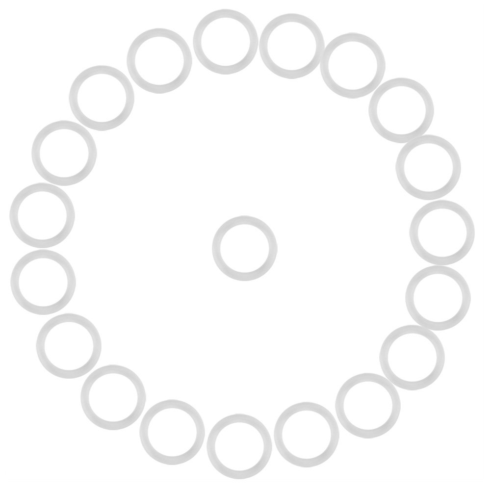 Photo 1 of 20pcs Baby Pacifier Safy Silicone O-Rings Dummy Pacifier Chain for Infnat Clips Adapter Holder for Baby Show or Birthday Gift(Transparent)