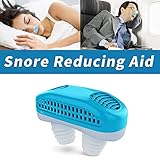 2 in 1 Anti Snoring Device, Snore Stopper and Silicone Nose Clip Sleeping Breath Aids, Nose Vents Plugs with Air Purifier for Comfortable Sleep