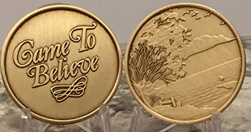 Set of 4 Medallions Chips Footprints Gods Will Came To Believe Serenity Better Yesterday