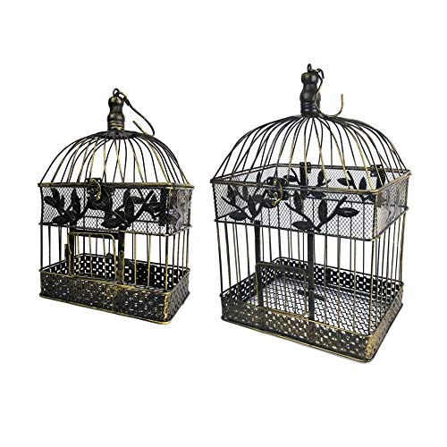 ORE International 88016 Metal Birdcages, Set of 2, Green